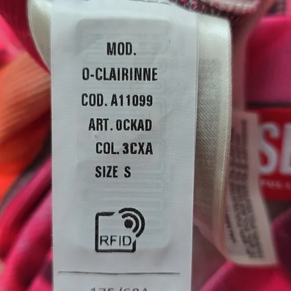 Diesel orange/pink floral pull on skirt-S - Picture 10 of 11